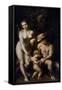 Venus with Mercury and Cupid ('The School of Love), C1525-Correggio-Framed Stretched Canvas