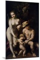 Venus with Mercury and Cupid ('The School of Love), C1525-Correggio-Mounted Giclee Print