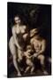 Venus with Mercury and Cupid ('The School of Love), C1525-Correggio-Stretched Canvas