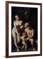 Venus with Mercury and Cupid ('The School of Love), C1525-Correggio-Framed Giclee Print