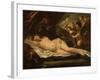 Venus with Putti, Attributed to Pietro Liberi, 1780-1799-Pietro Liberi-Framed Art Print