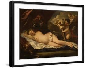 Venus with Putti, Attributed to Pietro Liberi, 1780-1799-Pietro Liberi-Framed Art Print