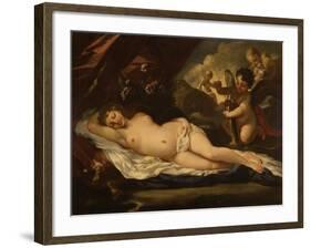 Venus with Putti, Attributed to Pietro Liberi, 1780-1799-Pietro Liberi-Framed Art Print