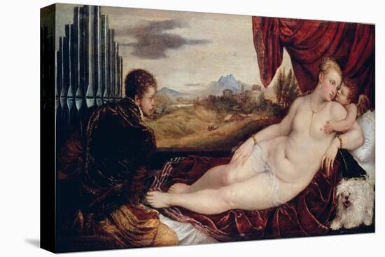 Venus with the Organ Player, C. 1550-Titian (Tiziano Vecelli)-Stretched Canvas