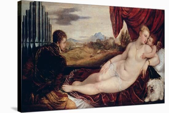 Venus with the Organ Player, C. 1550-Titian (Tiziano Vecelli)-Stretched Canvas