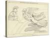 Venus Wounded in the Hand, Conducted by Iris to Mars-John Flaxman-Stretched Canvas