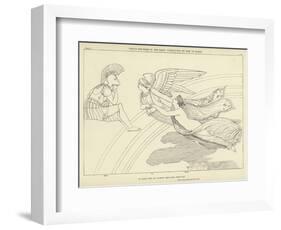 Venus Wounded in the Hand, Conducted by Iris to Mars-John Flaxman-Framed Giclee Print