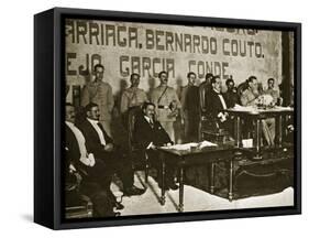 Venustiano Carranza at the Queretaro Convention, December 1917-Thompson-Framed Stretched Canvas