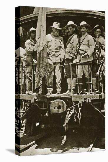 Venustiano Carranza on Board a Train with His Officers, 1914-20-null-Stretched Canvas