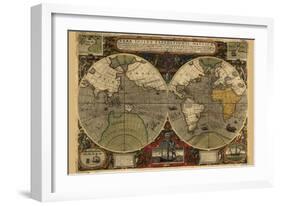 Vera Totius Expeditionis Nautica (World Map)-Abraham Ortelius-Framed Art Print