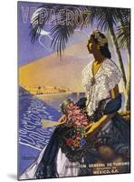 Veracruz, Senora with Flowers-null-Mounted Art Print