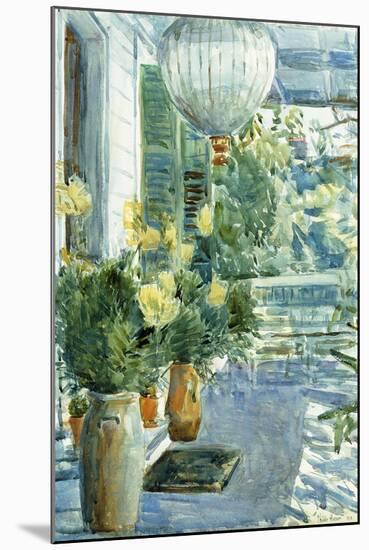 Veranda of the Old House, 1912-Childe Hassam-Mounted Premium Giclee Print