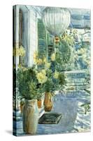 Veranda of the Old House, 1912-Childe Hassam-Stretched Canvas