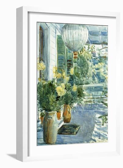 Veranda of the Old House, 1912-Childe Hassam-Framed Giclee Print