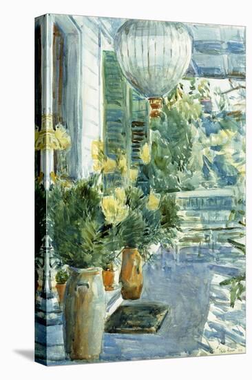 Veranda of the Old House, 1912-Childe Hassam-Stretched Canvas