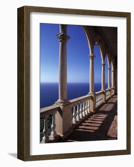 Verandah of Mansion, Son Marroig, Majorca, Spain-Rex Butcher-Framed Photographic Print