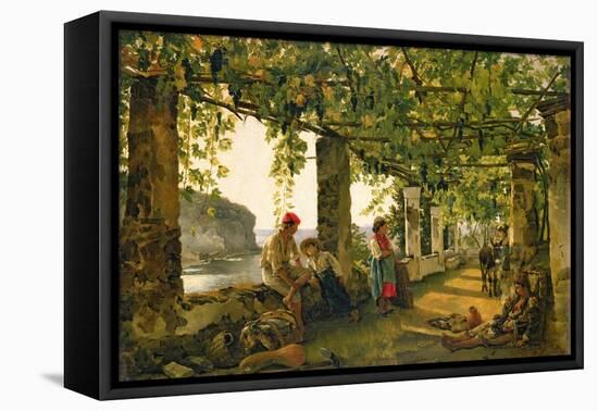 Verandah with Twisted Vines, 1828-Silvestr Fedosievich Shchedrin-Framed Stretched Canvas