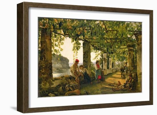 Verandah with Twisted Vines, 1828-Silvestr Fedosievich Shchedrin-Framed Giclee Print