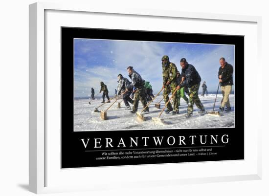 Verantwortung: Motivationsposter Mit Inspirierendem Zitat-null-Framed Photographic Print