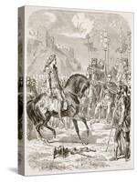 Vercingetorix before Caesar (Litho)-English-Stretched Canvas