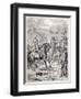 Vercingetorix Confronts Julius Caesar-null-Framed Premium Giclee Print