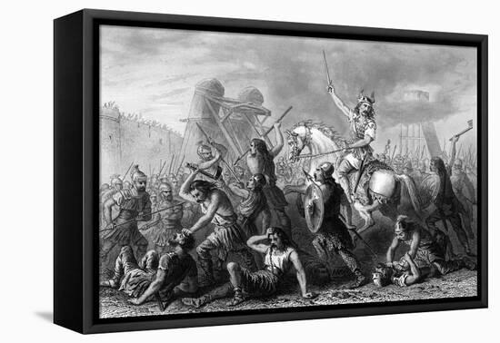 Vercingetorix in Action-null-Framed Stretched Canvas