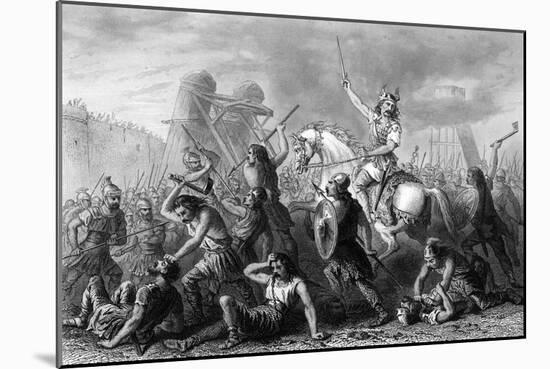 Vercingetorix in Action-null-Mounted Art Print