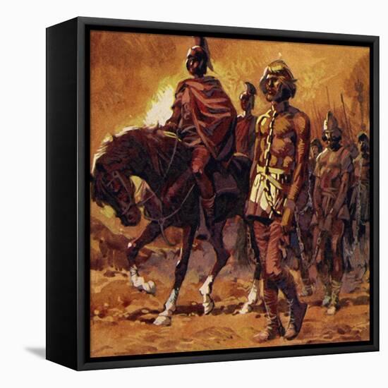 Vercingetorix Put on His Finest Armour and Surrendered-null-Framed Stretched Canvas