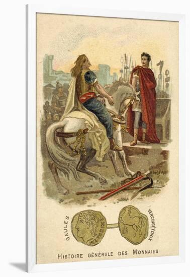 Vercingetorix Submitting to Julius Caesar, 52 BC-null-Framed Premium Giclee Print