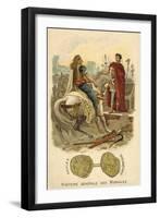 Vercingetorix Submitting to Julius Caesar, 52 BC-null-Framed Giclee Print