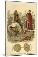Vercingetorix Submitting to Julius Caesar, 52 BC-null-Mounted Giclee Print