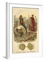 Vercingetorix Submitting to Julius Caesar, 52 BC-null-Framed Giclee Print