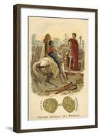 Vercingetorix Submitting to Julius Caesar, 52 BC-null-Framed Giclee Print