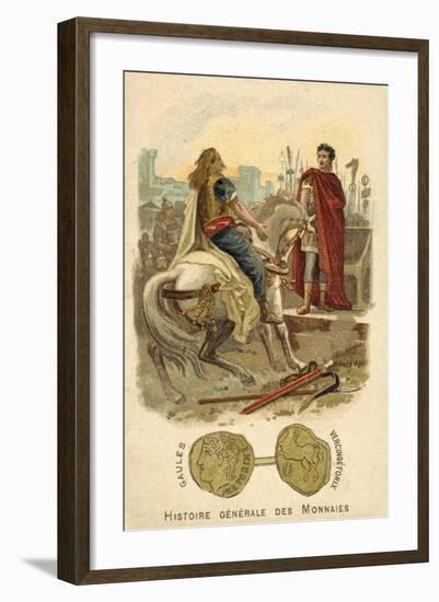 Vercingetorix Submitting to Julius Caesar, 52 BC-null-Framed Giclee Print