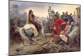 Vercingetorix Throws Down His Arms at the Feet of Julius Caesar, 1899-Lionel Noel Royer-Mounted Giclee Print
