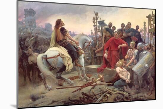 Vercingetorix Throws Down His Arms at the Feet of Julius Caesar, 1899-Lionel Noel Royer-Mounted Giclee Print