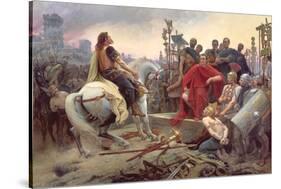 Vercingetorix Throws Down His Arms at the Feet of Julius Caesar, 1899-Lionel Noel Royer-Stretched Canvas