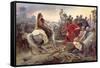 Vercingetorix Throws Down His Arms at the Feet of Julius Caesar, 1899-Lionel Noel Royer-Framed Stretched Canvas