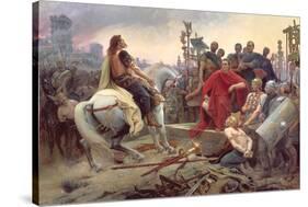 Vercingetorix Throws Down His Arms at the Feet of Julius Caesar, 1899-Lionel Noel Royer-Stretched Canvas