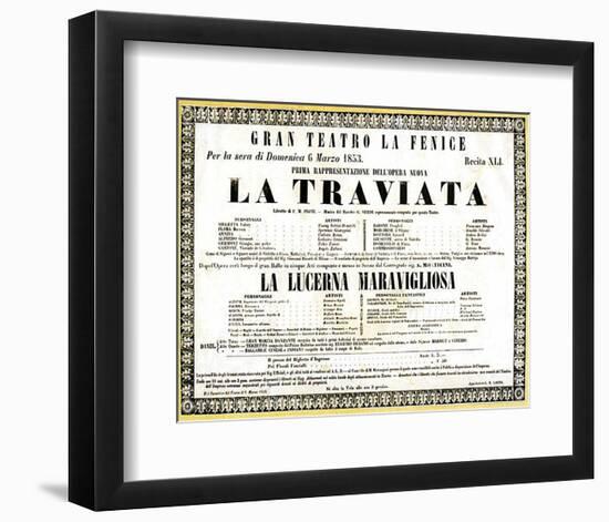 Verdi Opera La Traviata-null-Framed Art Print