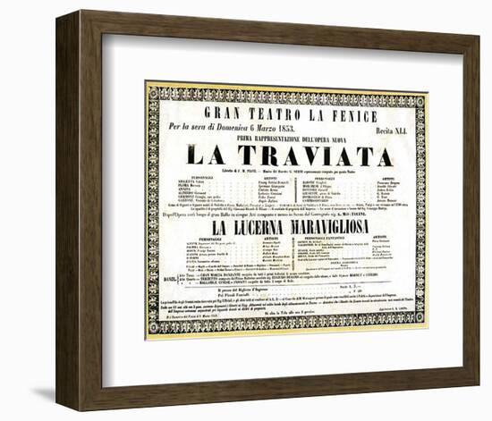 Verdi Opera La Traviata-null-Framed Art Print