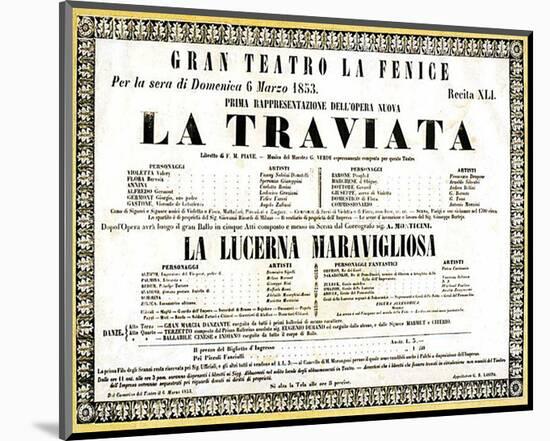 Verdi Opera La Traviata-null-Mounted Art Print