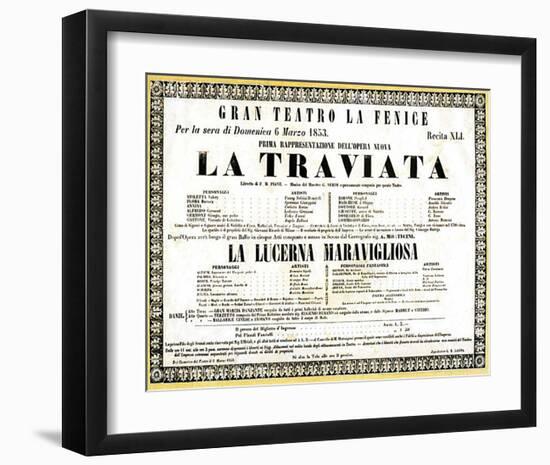 Verdi Opera La Traviata-null-Framed Art Print