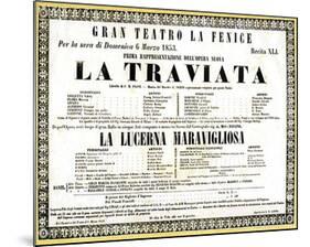 Verdi Opera La Traviata-null-Mounted Art Print