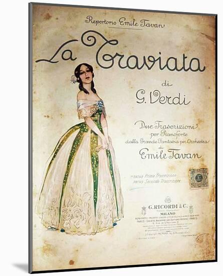 Verdi Opera La Traviata-null-Mounted Art Print