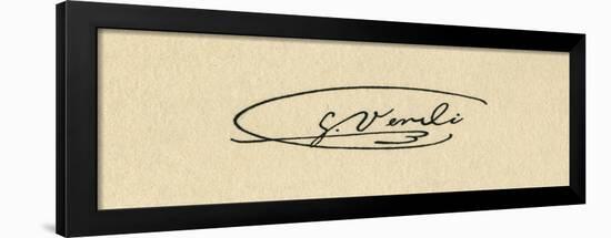 Verdi Signature-null-Framed Art Print