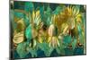 Verdigris Sunflower-Mindy Sommers-Mounted Giclee Print
