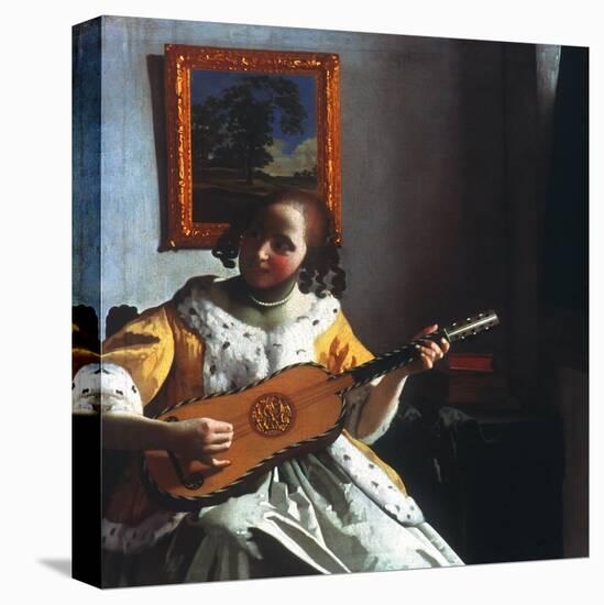 Vermeer: Guitar Player-Johannes Vermeer-Stretched Canvas