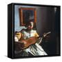 Vermeer: Guitar Player-Johannes Vermeer-Framed Stretched Canvas