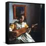 Vermeer: Guitar Player-Johannes Vermeer-Framed Stretched Canvas